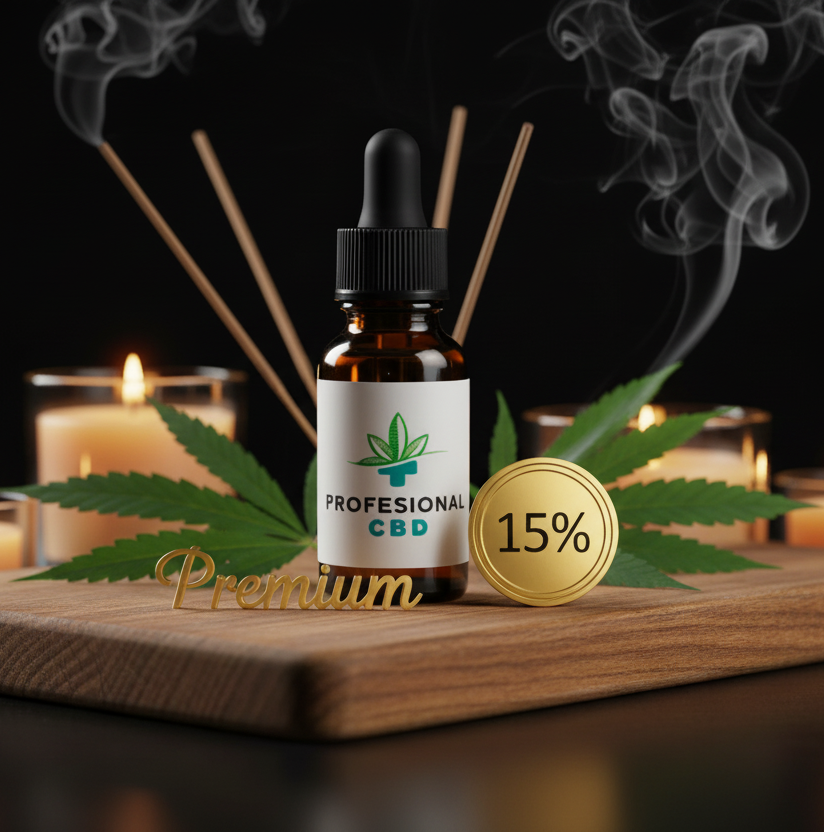 Aceite CBD 15 % Full Spectrum en frasco cuentagotas de 10 ml